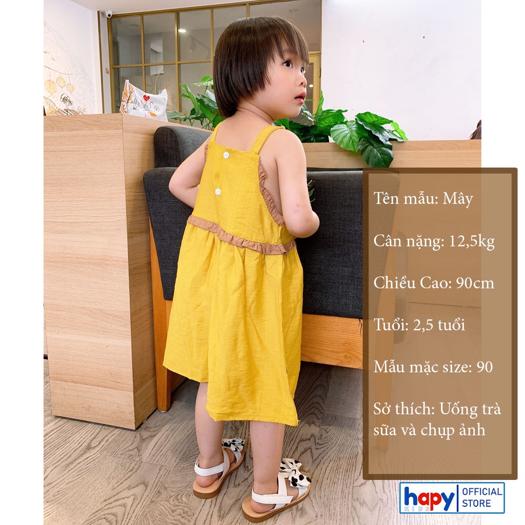 Đầm bé gái, Váy Bé Gái Dáng Xòe Công Chúa Bèo Ngực. Cho bé từ 7-20kg tuổi Hapykids V031