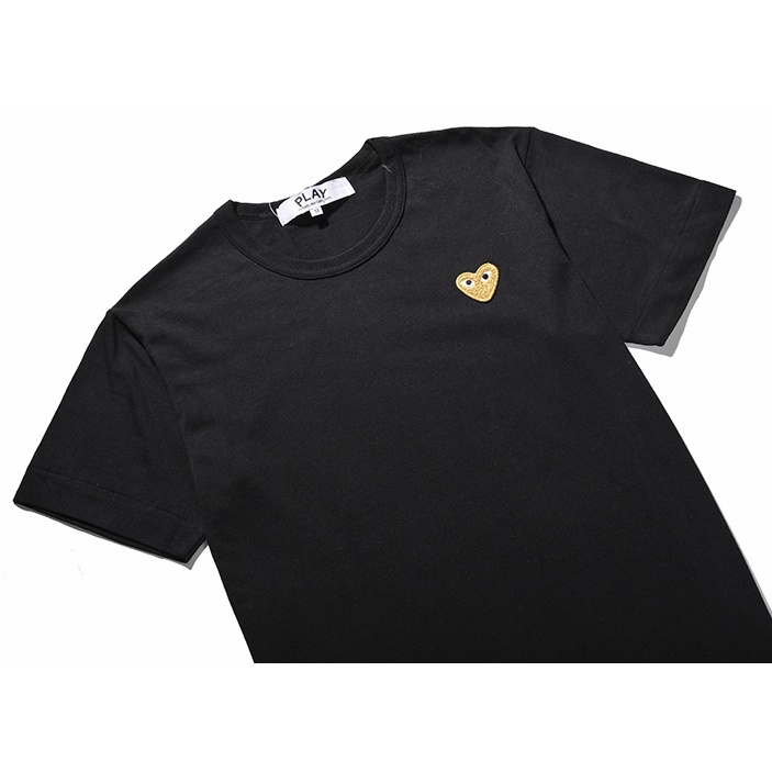 Phong cách Nhật Bản play comme des garcons CDG Mới Áo Thun Tay Ngắn In Hình Trẻ Trung Cho Nam Nữ