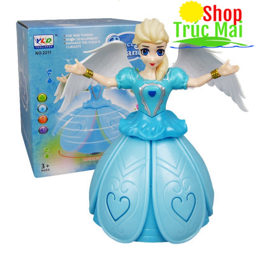 Đồ Chơi trẻ con nữ tiên Múa Có Nhạc Và Đèn Led  tặng cán đèn lồng trung thu để làm đồ chơi trung thu cho bé gái