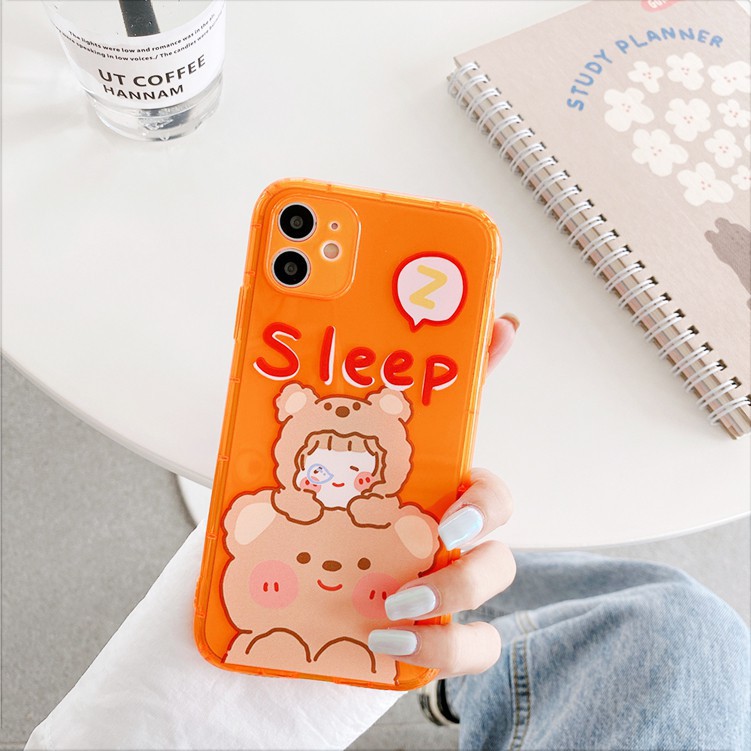Ốp lưng IPHONE hình cún đáng yêu màu neon mới 5/5s/6/6plus/6s/6splus/7/7plus/8/8plus/x/xr/xs/11/12/pro/max/plus/promax