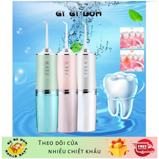 Gigibomstore tăm nước oral irrigator cầm tay- máy tăm nước vệ sinh răng miệng cao cấp- máy vệ sinh răng miệng sạc pin