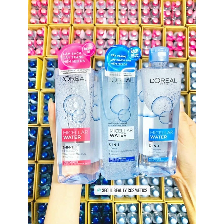 Nước tẩy trang L'Oreal Paris 3-in-1 Micellar Water 400ml | BigBuy360 - bigbuy360.vn