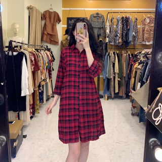 Váy sơ mi kẻ