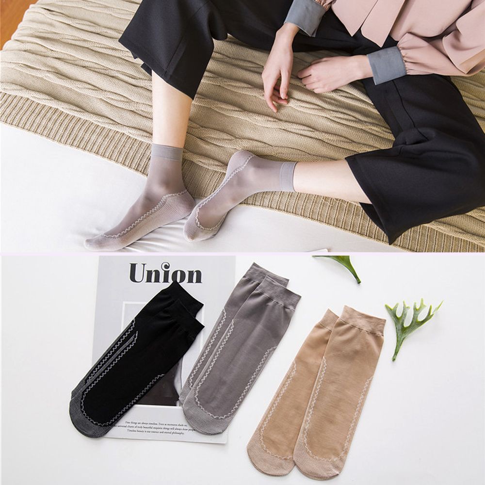 Tất voan lưới siêu mỏng thoáng khí chống trượt nhiều màu sắc đa dạng