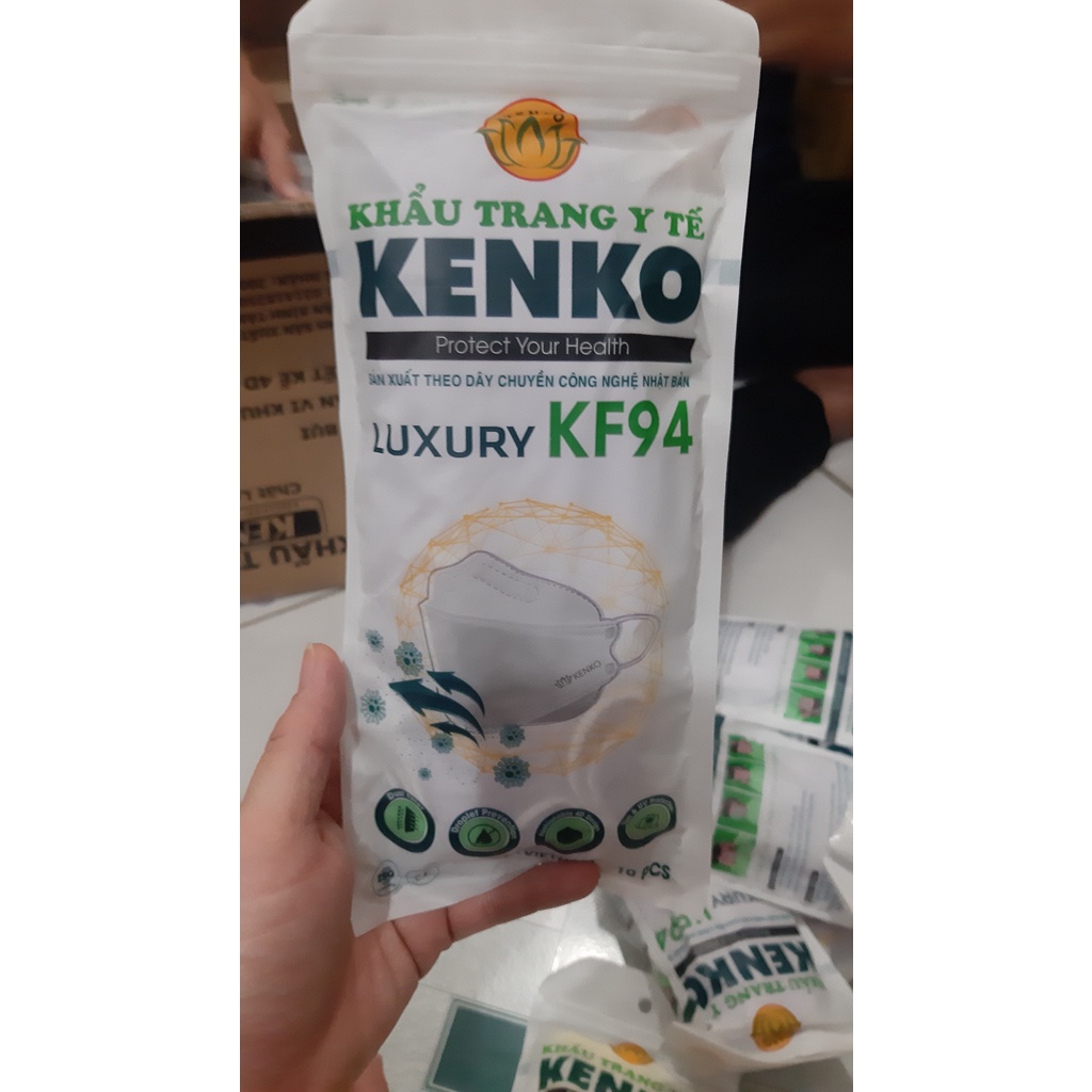 Khẩu trang Kenko KF94, Túi 10 cái, nhiều màu