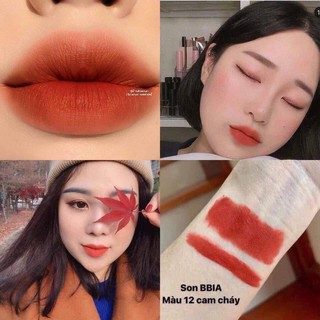 Son Kem Lì Bbia Last Velvet Lip Tint Màu 12-CAM CHÁY