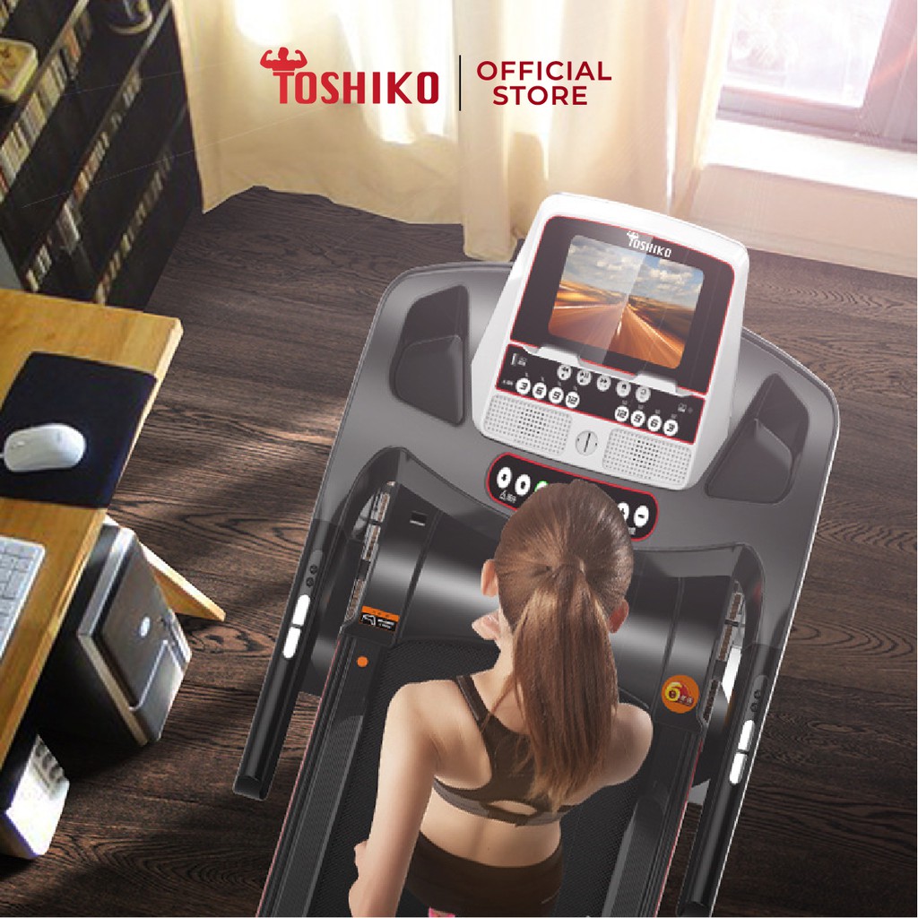 Máy chạy bộ thể dục thể thao tại nhà Toshiko MC55 hàng chính hãng giúp tăng cơ giảm mỡ, bảo hành 3 năm