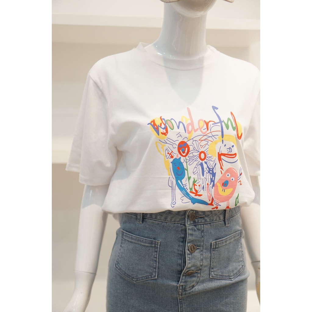 Áo thun nữ cotton in hình dễ thương 01