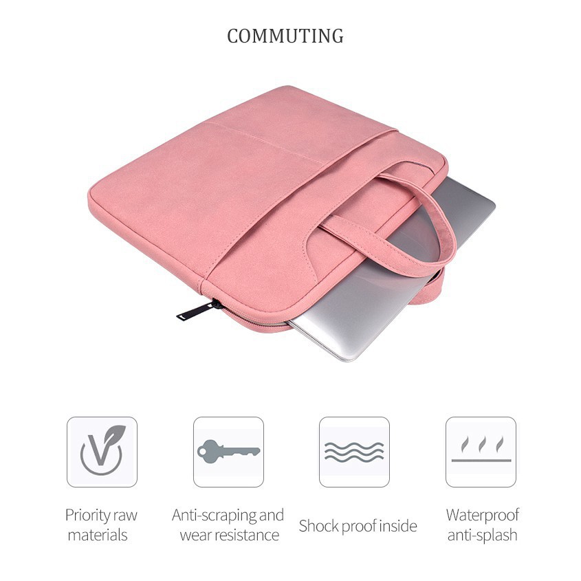 Túi Da PU Đựng laptop 13.3 14.1 15.6 inch Chống Thấm Nước Chống Sốc