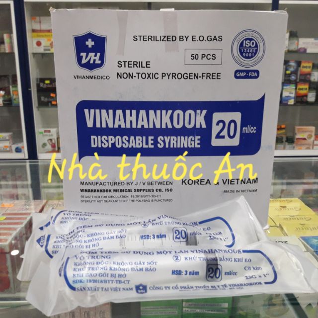 1 cây Bơm tiêm 20ml vinahankook