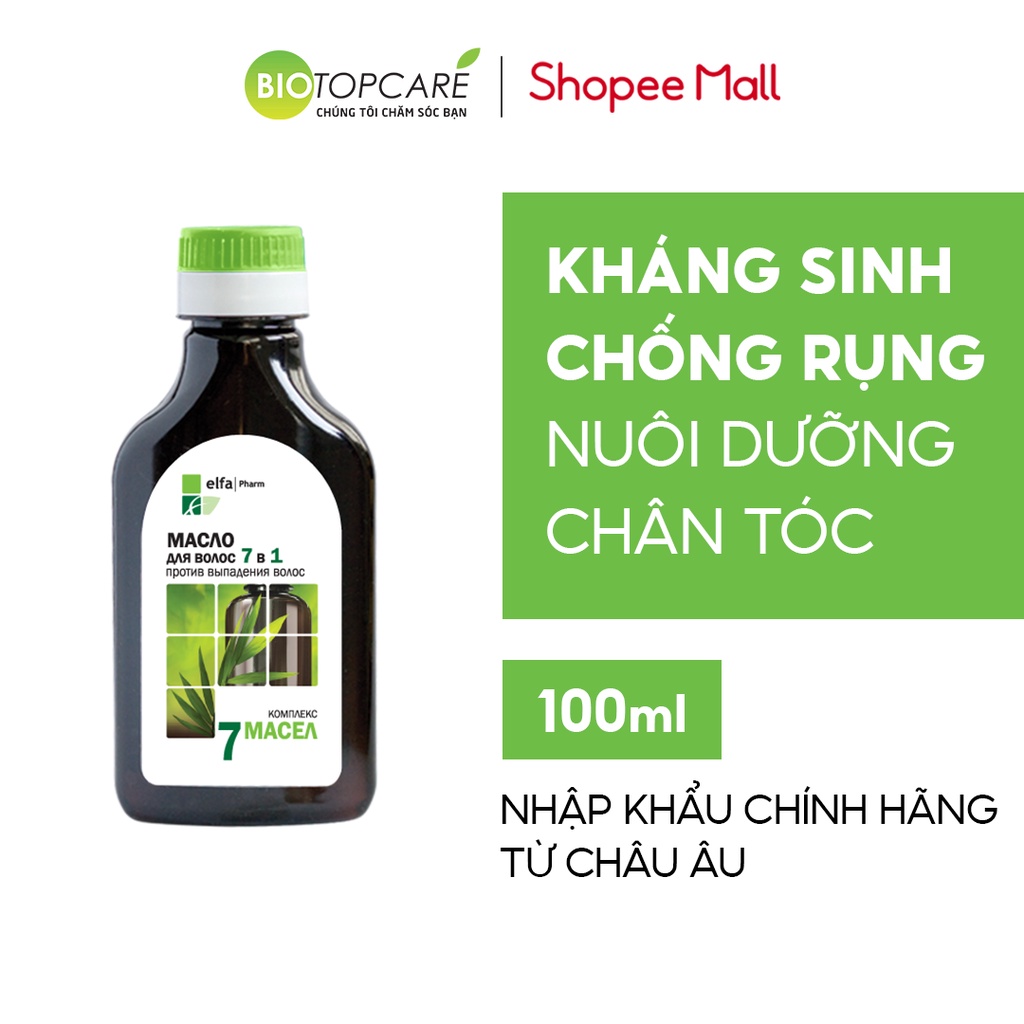 Tinh dầu chống rụng tóc Elfa Pharm 7in1 chiết xuất 7 loại tinh dầu thảo dược 100ml - BioTopcare Official