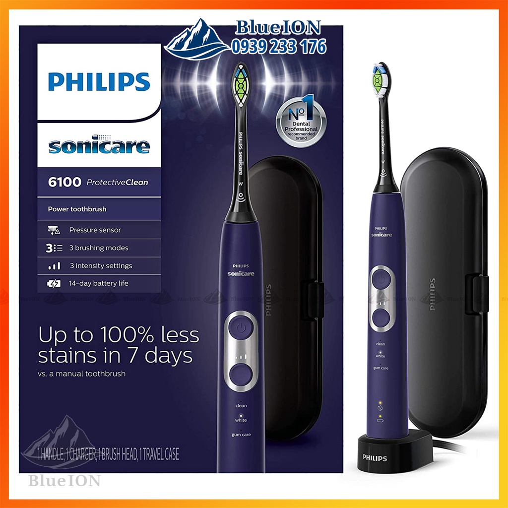 [Mã 151FMCGSALE giảm 8% đơn 500K] Bàn chải điện Philips Sonicare ProtectiveClean 6100 (hàng Mỹ)