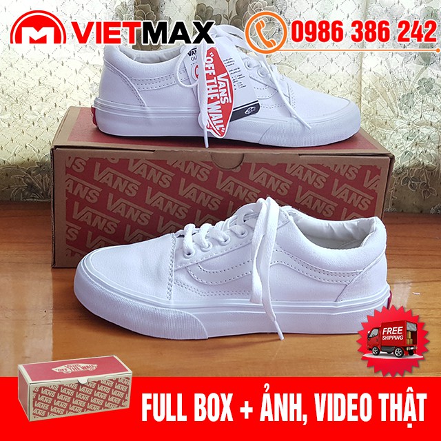 🎁 [FREE SHIP + BOX] Giày Thể Thao Old Skool Trắng Full Hàng Chất Lượng