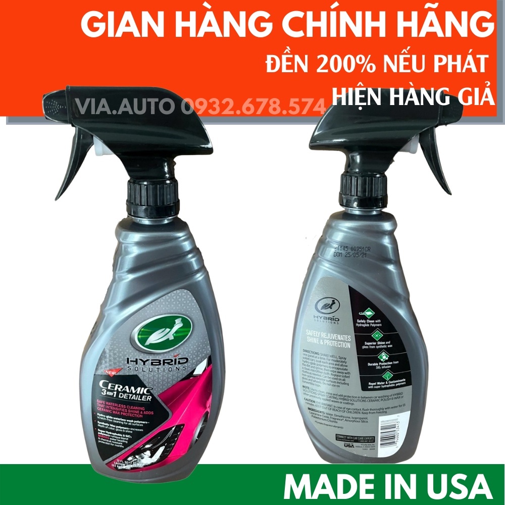 DƯỠNG BÓNG SƠN HYBRID SOLUTIONS CERAMIC 3 IN 1 DETAILER 946ml Turtle wax