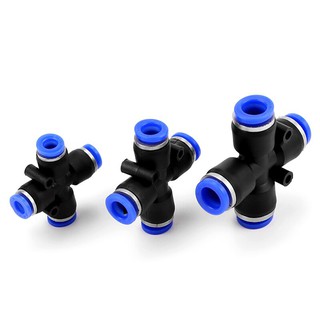 Khớp nối nhựa khí nén 4 hướng 8ly, 10ly