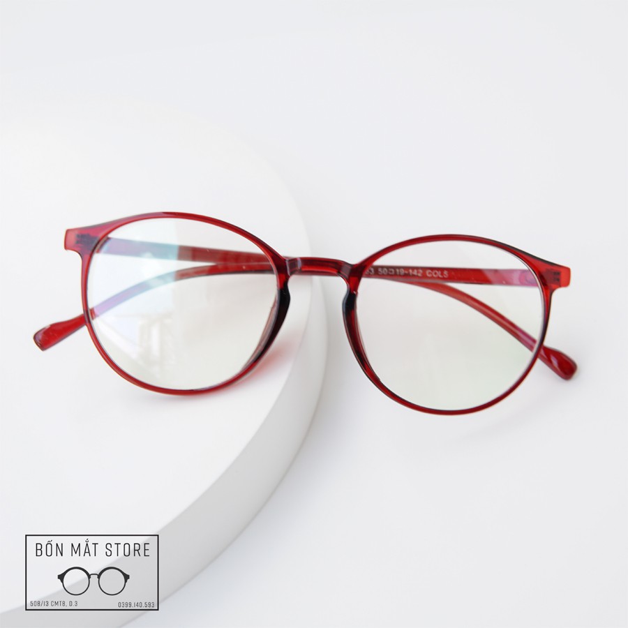 Gọng Kính Cận Nhựa Acetate Form Tròn B463 (Tặng Khăn Hộp) | BigBuy360 - bigbuy360.vn