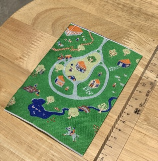 Thảm dệt hoạ tiết màu sắc hiện đại mini cho dollhouse 15x10cm