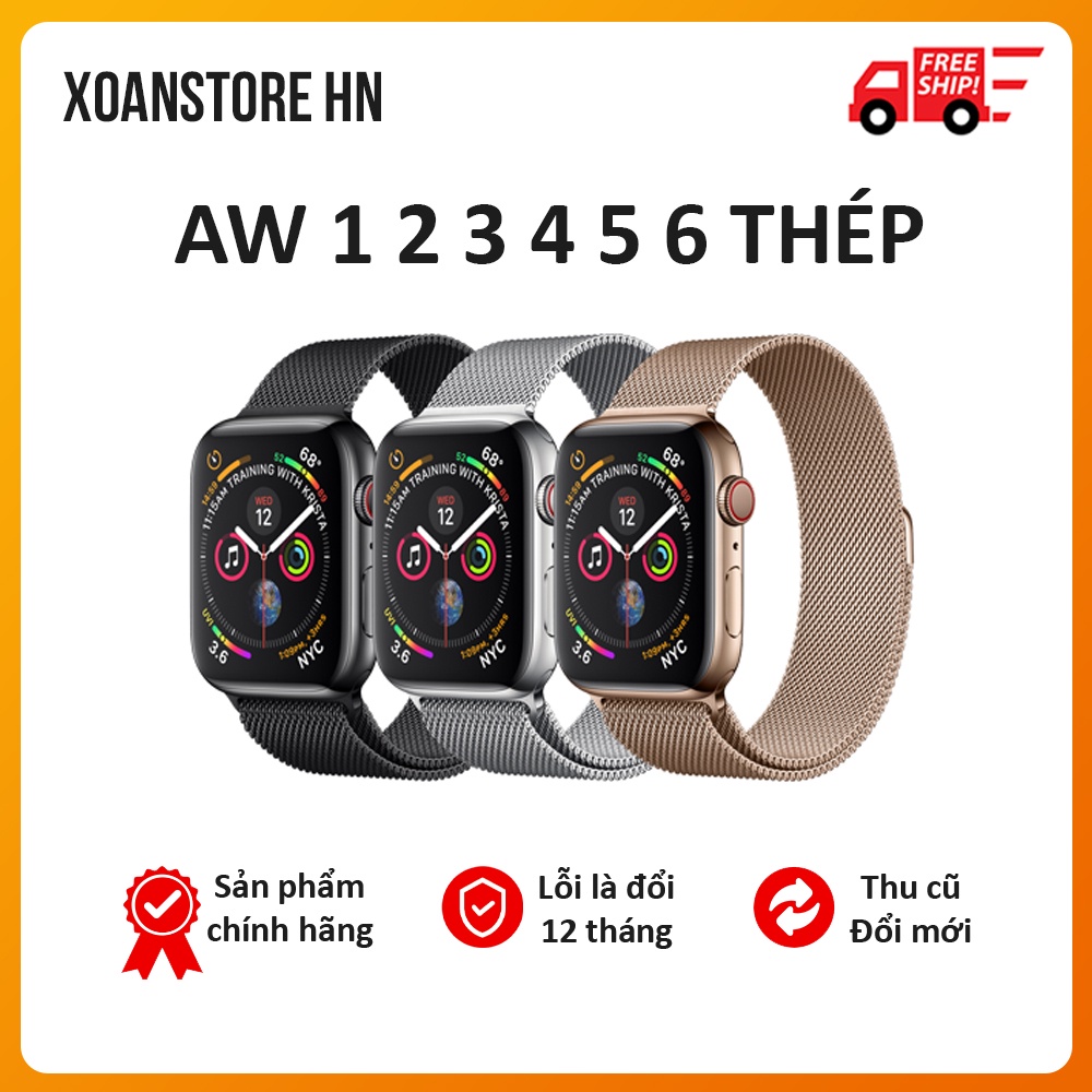 APPLE WATCH SERIES 1 2 3 4 5 6 thép 38mm 40mm 42mm 44mm giá rẻ mới 99%  tại Fan Táo