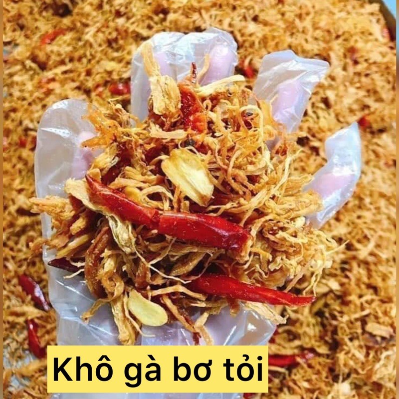 ( Đồ ăn vặt ) 1Kg Khô gà lá chanh bơ tỏi Sài Gòn