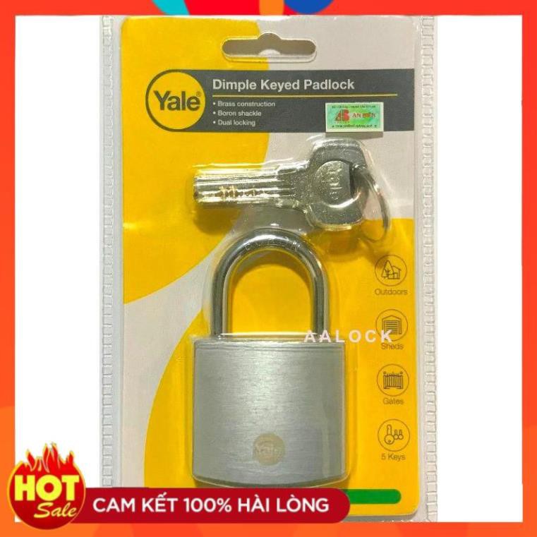 Ổ khóa bấm Yale Y120DB/50/127 chính hãng size 50mm- chìa vi tính- khóa treo cao cấp của Mỹ