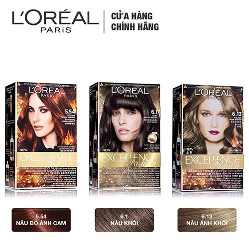 [Chính hãng]  Kem nhuộm dưỡng tóc màu thời trang L'Oreal Paris Excellence Fashion 172ml