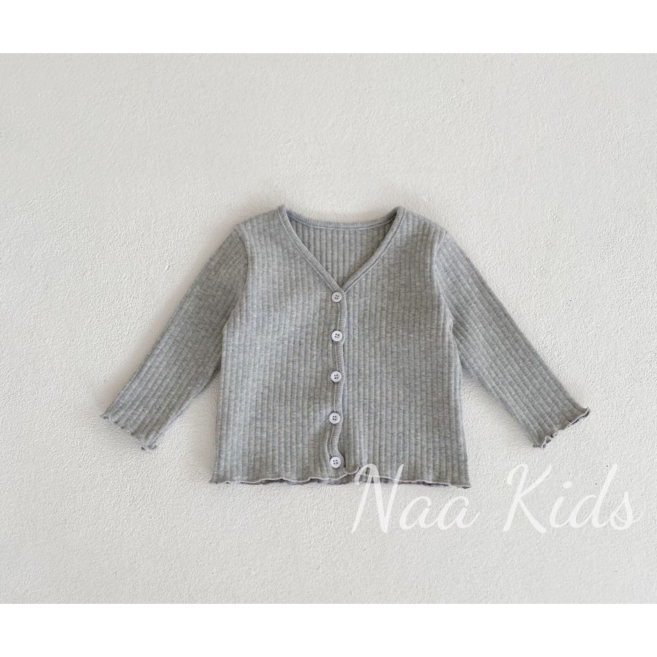 Áo khoác len cardigan cho bé gái , áo len gân mùa thu bé gái từ 0 đến 2 tuổi