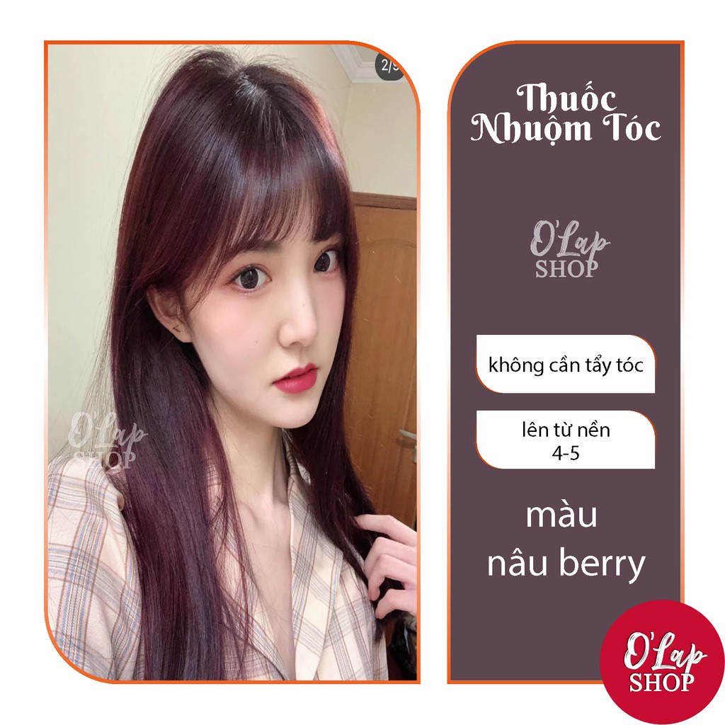 Thuốc nhuộm tóc tím trà không cần tẩy tại nhà giá rẻ chính hãng OLAP OL-27