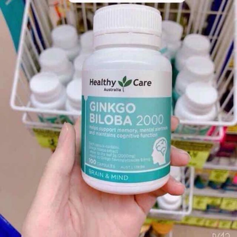 VIÊN UỐNG BỔ NÃO HEALTHY CARE GINKGO BILOBA 2000mg 100 VIÊN