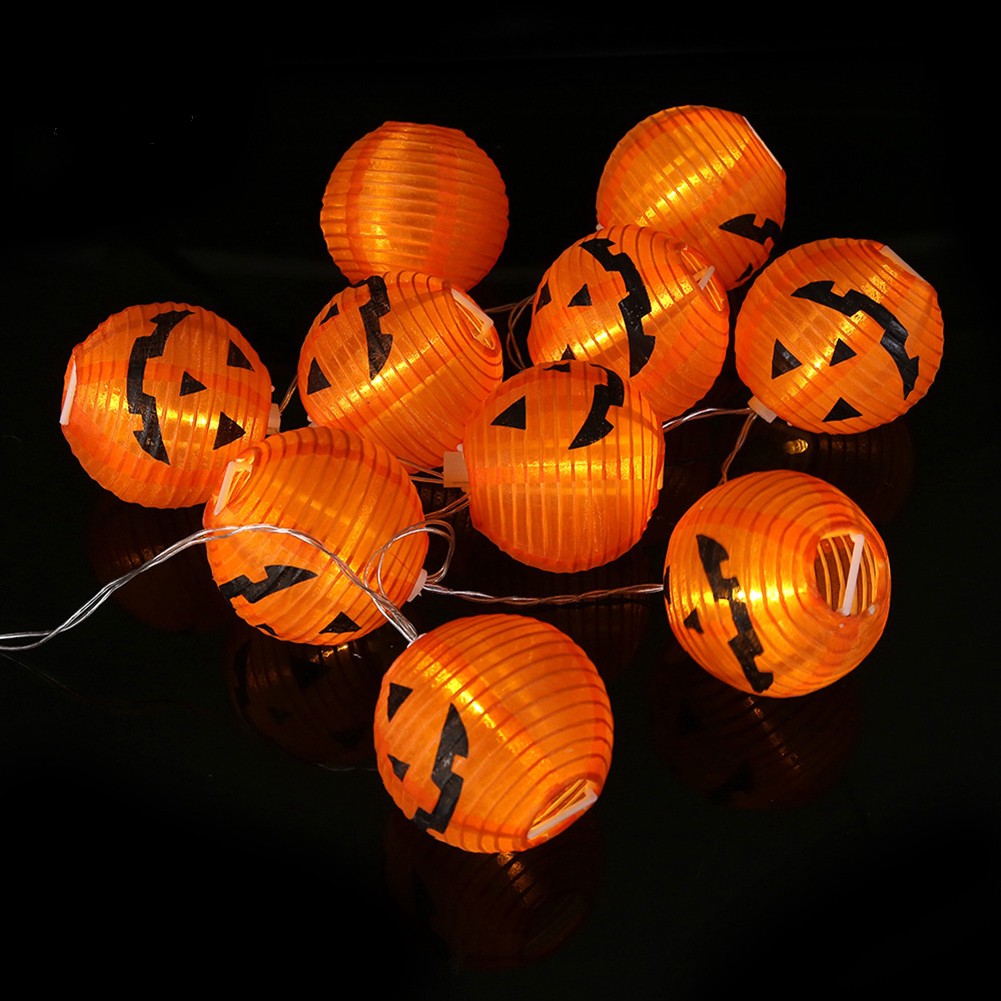 wac 6/10/20LEDs Halloween Pumpkin Lantern Party Holiday Fairy Light String Decor