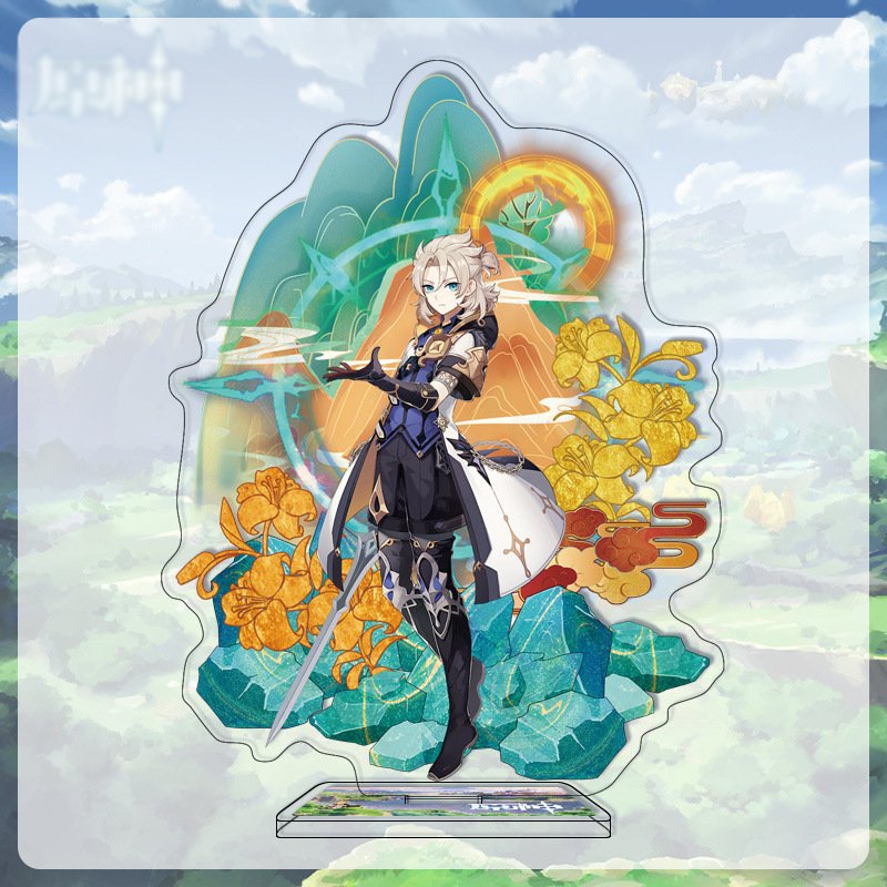 Mô hình standee nhân vật GENSHIN IMPACT ver NỀN CẢNH game anime chibi mica acrylic trưng bày