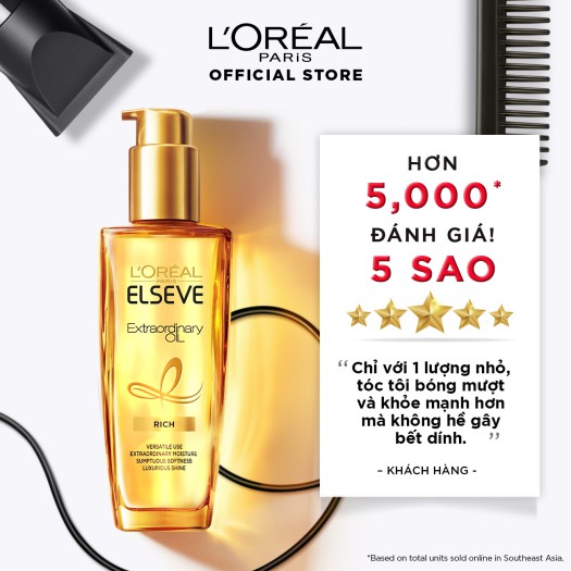 Dầu Dưỡng Tóc L'Oreal Tinh Dầu Hoa Tự Nhiên Elseve Extraodinary Oil 100ml