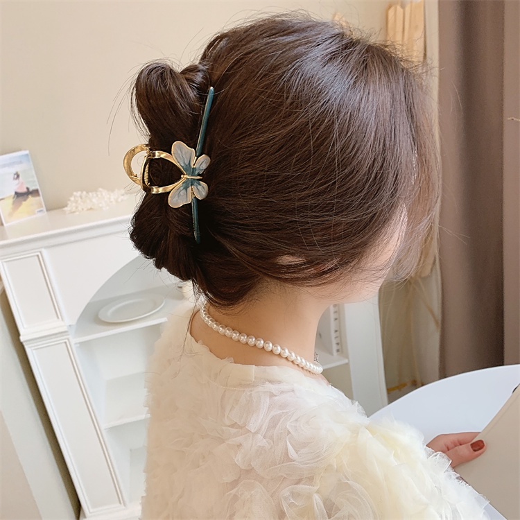 Kẹp Tóc Kim Loại Tráng Men Nhiều Màu Hình Bướm Phong Cách Hàn Quốc Dành Cho Bé Gái