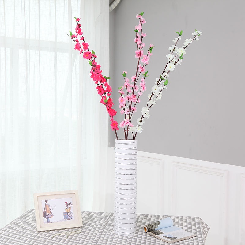 Cành Hoa Đào Giả mai vàng bằng lụa dài 1m2 Trang Trí Nhà Cửa năm mới
