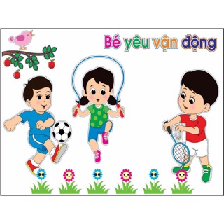 Tranh góc: bitis bé  yêu vận động(tranh chuẩn màu và chất lượng )