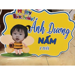 In Bảng tên  kèm chibi cho bé