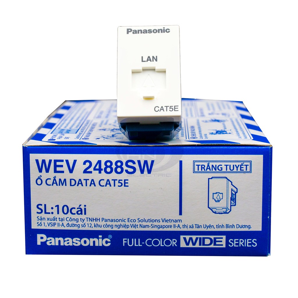 PANASONIC Ổ Cắm Mạng Internet Data Cat5, Cat6 WIDE - Hàng Chất Lượng - BH 12 Tháng