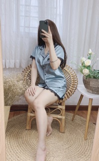 ( FreeSize Lụa ) Đồ Bộ Pijama Lụa Ren Đùi