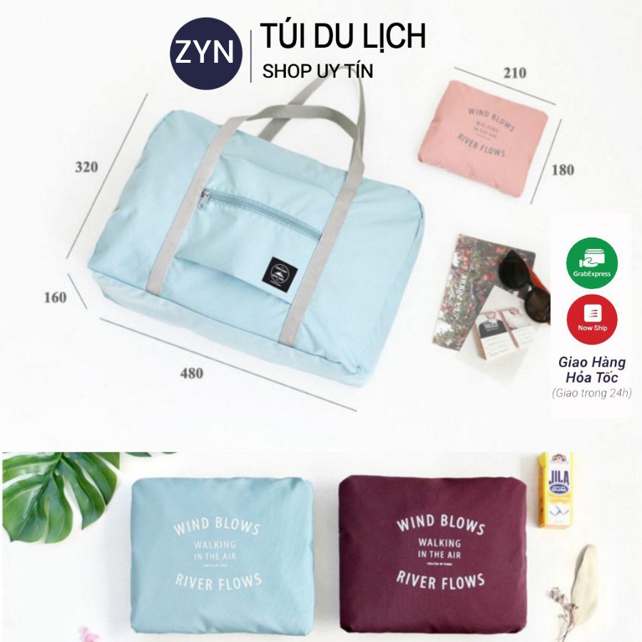 Túi du lịch gấp gọn siêu nhẹ linh hoạt, túi vải đựng đồ du lịch tiện lợi ZYN STORE