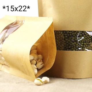 50 Túi Zip giấy chống thấm nước 2 chiều. *15x22*