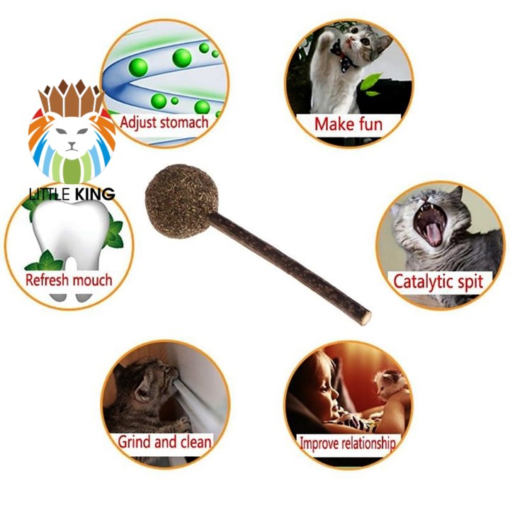 Catnip cho mèo hình que kẹo, cỏ bạc hà mèo giúp mèo thư giãn Little King pet shop