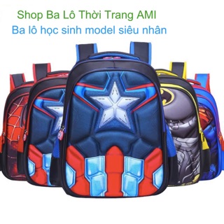 Balo học sinh tiểu học, balo 3D siêu anh hùng siêu nhân cho bé trai, balo chống gù chống thấm