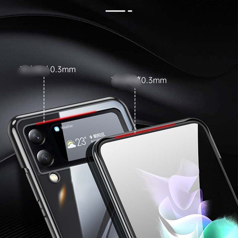 CHÍNH HÃNG  Ốp Lưng Trong cứng Viền Màu samsung Sam Sung Galaxy Z Fold 3 4 Z Flip 3 5G Không Ố Màu Hãng SULADA