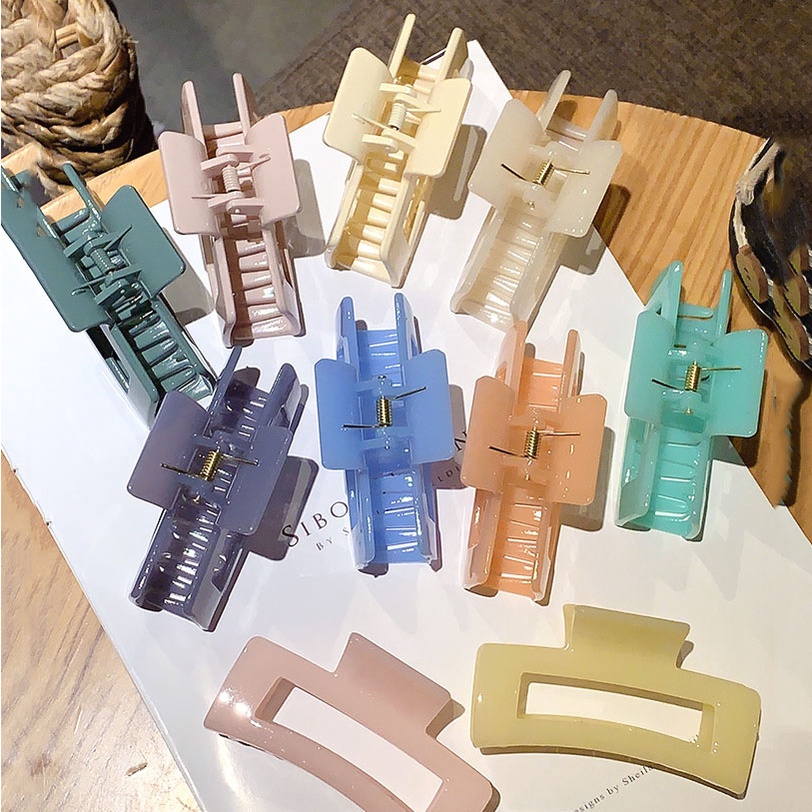 Kẹp Tóc Càng Cua Bằng Nhựa Acrylic Thiết Kế Thanh Lịch Phong Cách Hàn Quốc