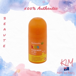 Kem Chống Nắng dạng lăn Woolworths cho bé, trẻ em Woolworths Kids roll Sunscreen Spf 50+ Roll On 75ml
