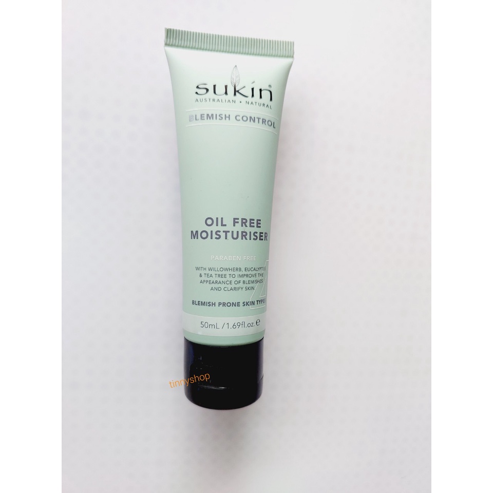 Kem Dưỡng Ẩm Giảm Mụn Sukin Blemish Control Oil Free Moisturiser 50ml