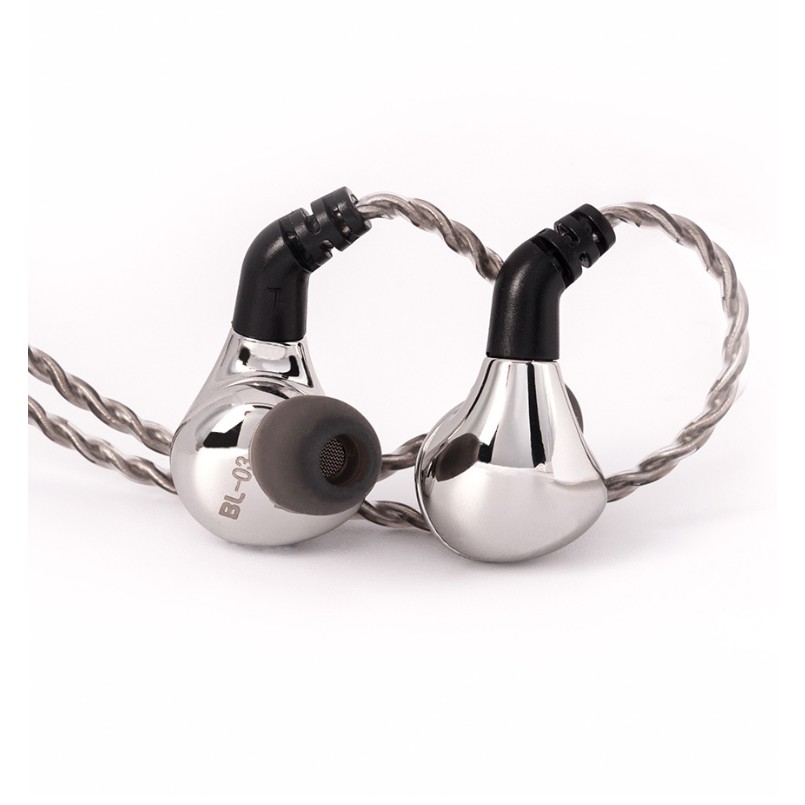 Tai Nghe Nhét Tai Blon bl-03 BL03 10mm HiFi DJ Bằng Chất Liệu Carbon Kèm Dây Cáp 2 Chốt