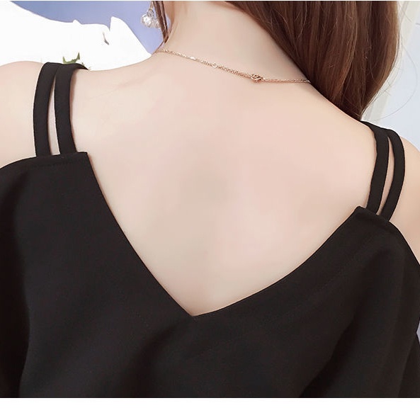 Đầm Cổ V Hở Vai Tay Ngắn Dáng Ôm Thời Trang Pháp Cho Nữ Plus Size
