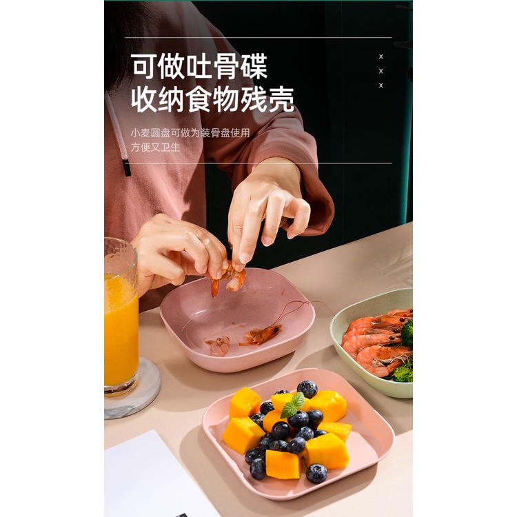 Set 8 đĩa lúa mạch vuông hàng chuẩn TUTJNO