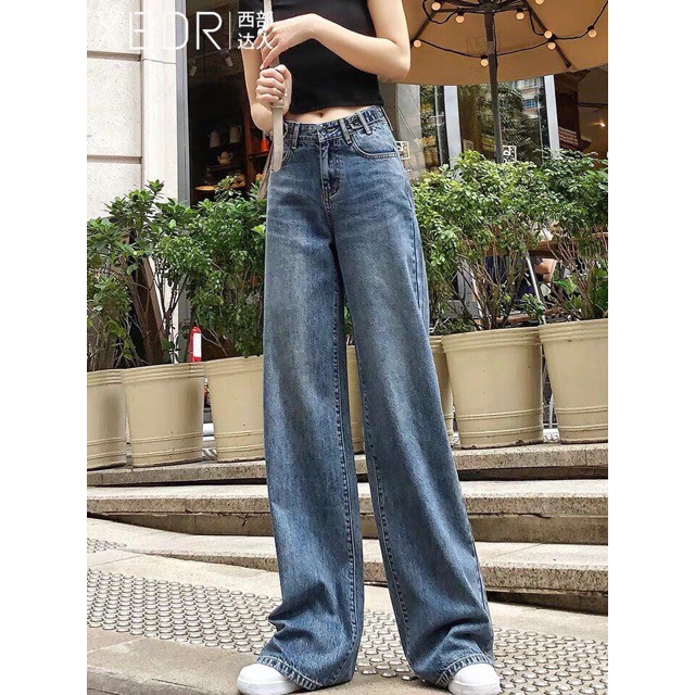 Quần bò ống rộng chất vải đẹp SIMPLE JEANS phong cách ulzzang F04
