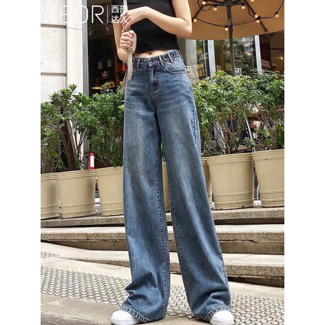 Quần bò ống rộng chất vải đẹp SIMPLE JEANS phong cách ulzzang F04 | WebRaoVat - webraovat.net.vn